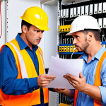 **Image Prompt for Contract Violations**: 
   "An illustration depicting a confused contractor and client discussing a contract with unclear terms. The background features electrical installation tools and materials, highlighting the importance of clear communication in avoiding misunderstandings in electrical installations."