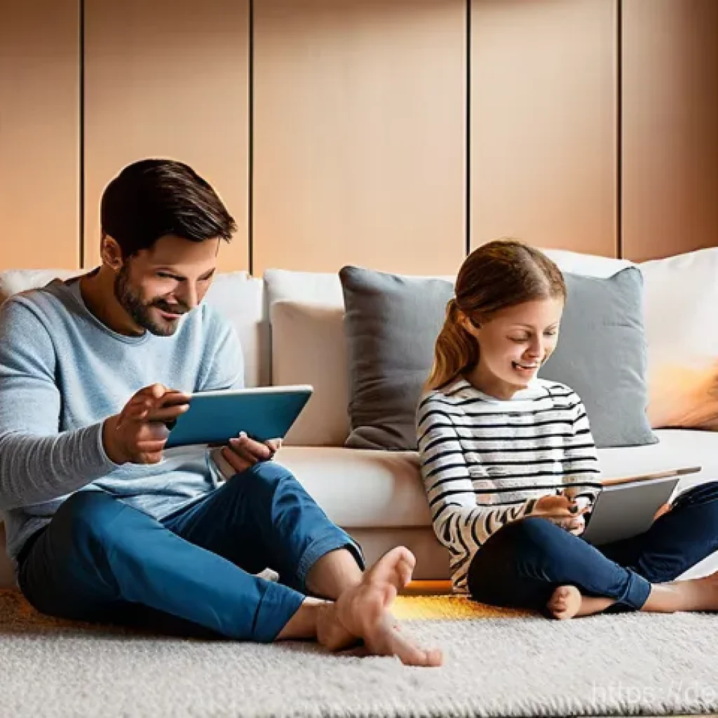 전기공사 현장 방문기 - **Prompt 1: A Smart, Energy-Efficient Home Interior**
    "A cozy, modern living room at dusk, showc...