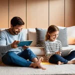 Home 20 전기공사 현장 방문기 - **Prompt 1: A Smart, Energy-Efficient Home Interior**
"A cozy, modern living room at dusk, showc...